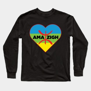 Amazigh Flag, Berber Flag Long Sleeve T-Shirt